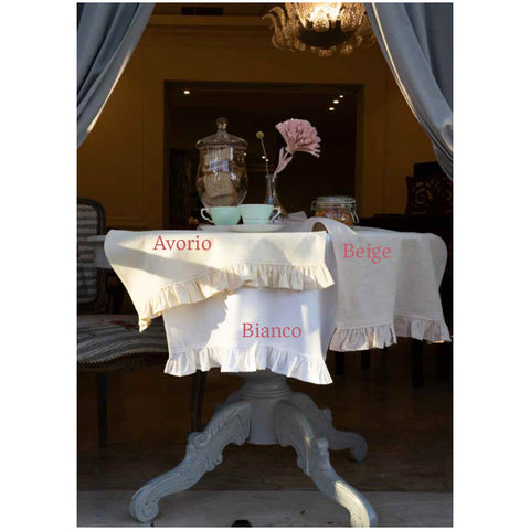 L'Atelier 17 Runner in cotone con rouches Shabby "Essentiel" 50x150 cm 4 varianti (1pz)