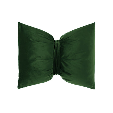BLANC MARICLO' Cuscino arredo fiocco velluto LE CHIC poliestere verde 45x60 cm