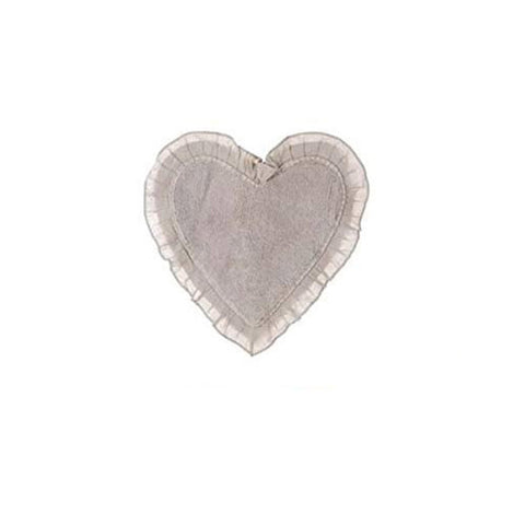 BLANC MARICLO Tappeto bagno a forma di cuore con frills 50x65 cm a28364