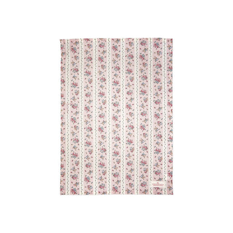 GREENGATE Strofinaccio canovaccio AVA motivo a fiori cotone rosa 50x70 cm