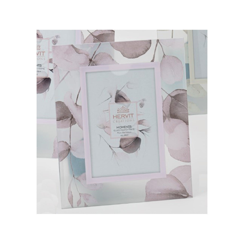 Hervit Botanic pink floral glass frame 24x29 cm – Angelica Home Stabia