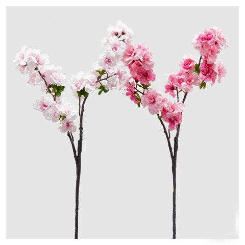 EDG Enzo de Gasperi Pianta Ramo Sakura pesco giapponese artificiale, fiore finto realistico per decorazioni 2 varianti