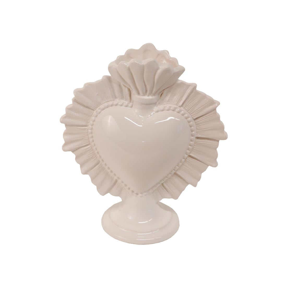 VIRGINIA CASA Cuore sacro decoro da appendere EXVOTO ceramica oro luci –  Angelica Home Stabia