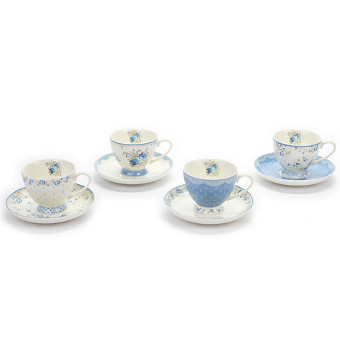 NUVOLE DI STOFFA Tazza da tè porcellana CAMILLA 4 varianti 250 ml 8,8x7,2x15 cm