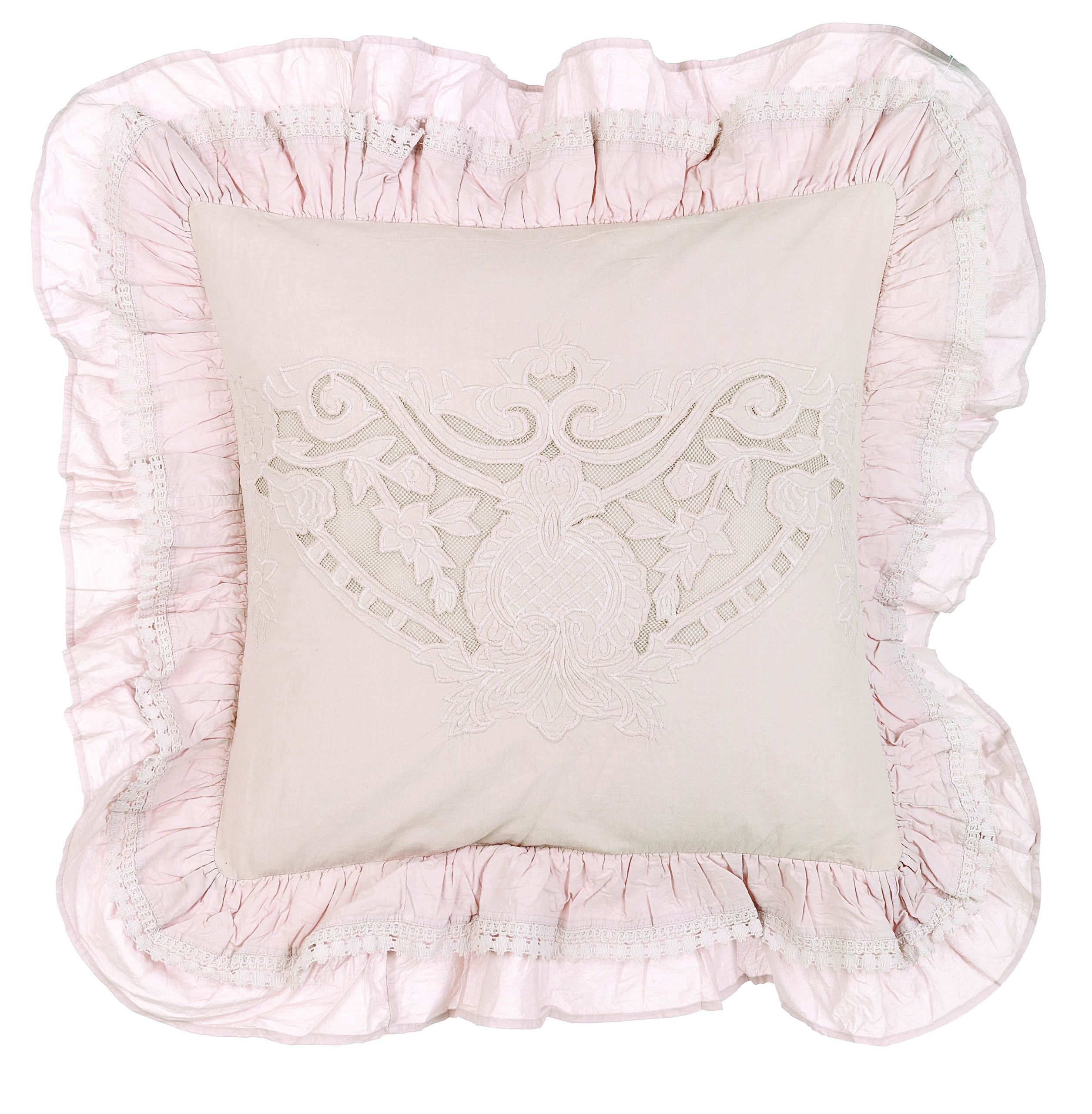 BLANC MARICLO' ROMANTIC ROSE pink square cushion 45x45 cm A2933199PP –  Angelica Home Stabia