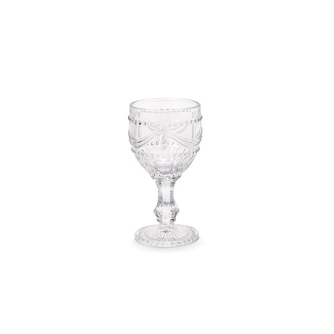 NUVOLE DI STOFFA Set 6 Bicchieri calice acqua vintage con ornamenti in vetro Annette 2 varianti