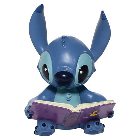 Disney Statuina Mini Stitch con libro "Lilo & Stitch" in resina 6x9xh6 cm