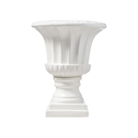 L'arte di Nacchi Vaso alzatina bianco in ceramica "Glamour" D28xH35 cm