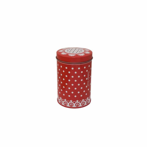 ISABELLE ROSE Spargizucchero a velo rosso con pois shaker 10 cm SS02