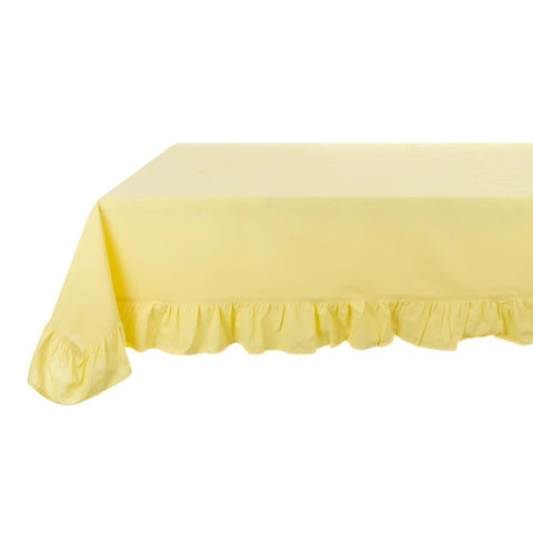 BLANC MARICLO' Tovaglia con galetta INFINITY cotone giallo 8 posti 150x220 cm