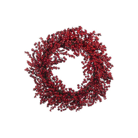 GOODWILL Ghirlanda natalizia fuoriporta con bacche rosse in polietilene Ø76xh15 cm