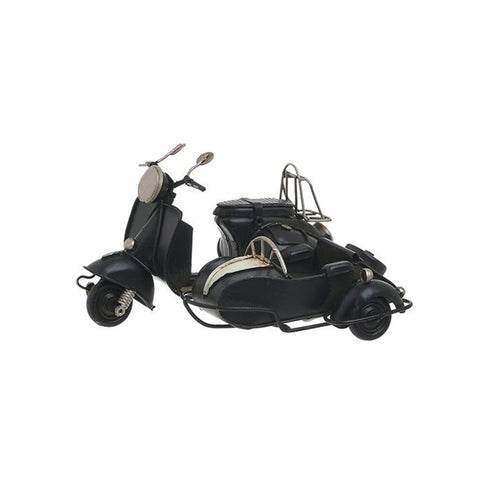 In Art Moto Sidecar vintage in miniatura in metallo 11x10x8 cm