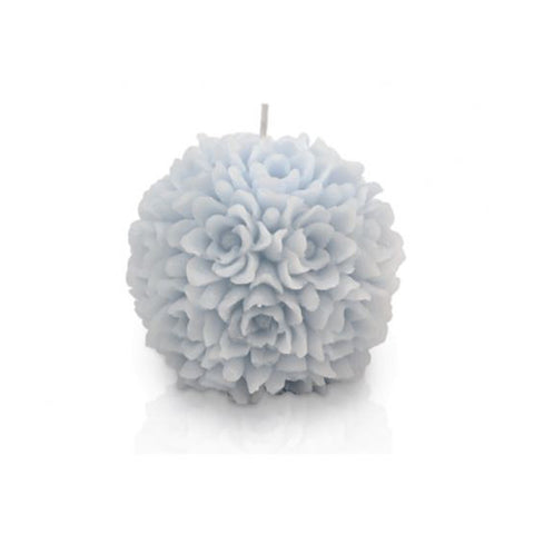 CERERIA PARMA Candela sfera media ninfee candela decorativa cera azzurro Ø10 cm