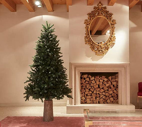 EDG Enzo De Gasperi Base albero di Natale tronco per pino resina effetto legno Ø22 H45 cm