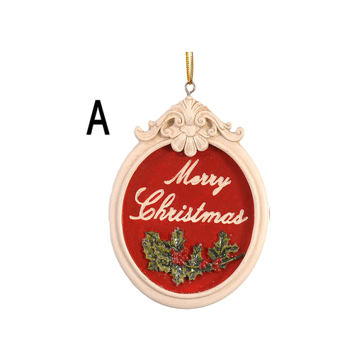 VETUR Targhetta natalizia con frasi da appendere 3 varianti di colore 12.5 cm