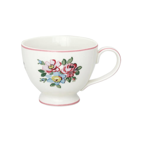 GREENGATE Tazza da tè con manico MADISON con fiori porcellana bianca 400 ml