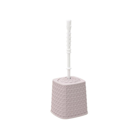 INART Porta scopino Spazzola per wc plastica rosa Shabby