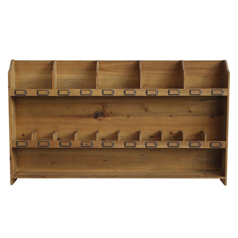 CHIC ANTIQUE Piattaia porta spezie pensile con ripiani cucina legno 120x12x70 cm