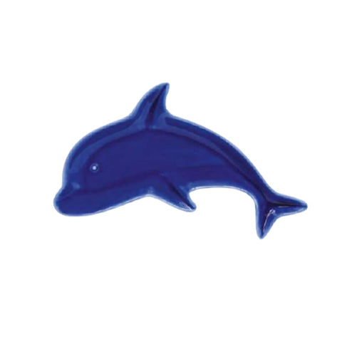 EASY LIFE Piatto forma delfino in porcellana SEA FRIENDS BLU blu 26,5x18 cm