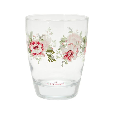 GREENGATE Set 6 bicchieri in vetro ELOUISE con fiori 9.5x7.8 cm GLAWATELO0112