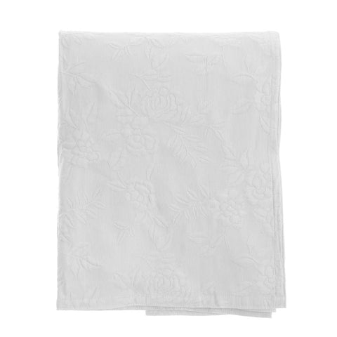 Blanc Mariclò Copriletto matrimoniale bianco in cotone "Elizabeth" 260x260 cm