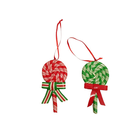 VETUR Lecca Lecca Lollipop decorazioni natalizie per albero di Natale 2 varianti D1,5 cm