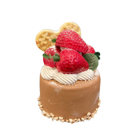 I DOLCI DI NAMI Torta artificiale cioccolato con waffle decoro arigianale Ø9 H12