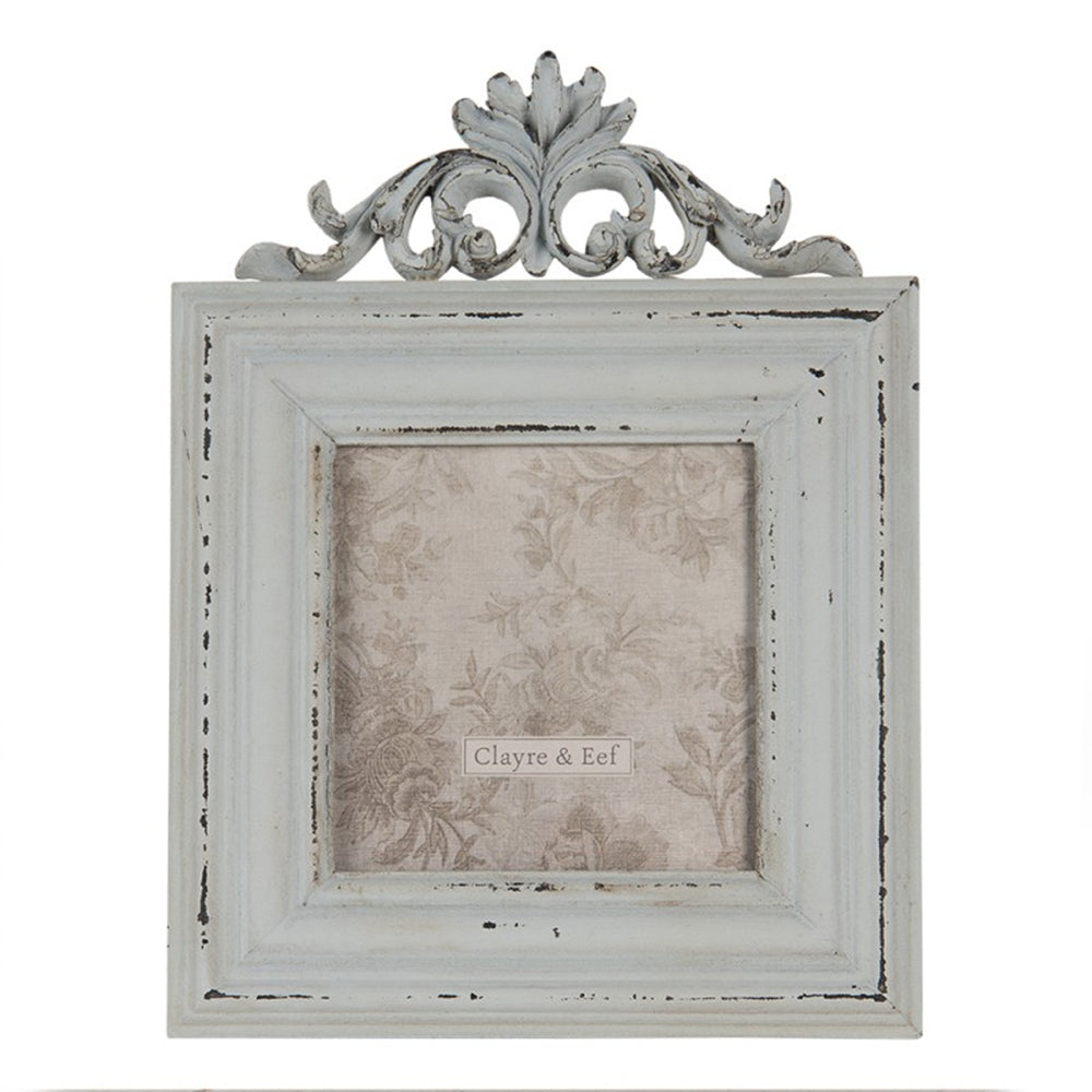 CLAYRE E EEF Cornice porta foto con decoro bianco shabby chic 10x10 cm –  Angelica Home Stabia