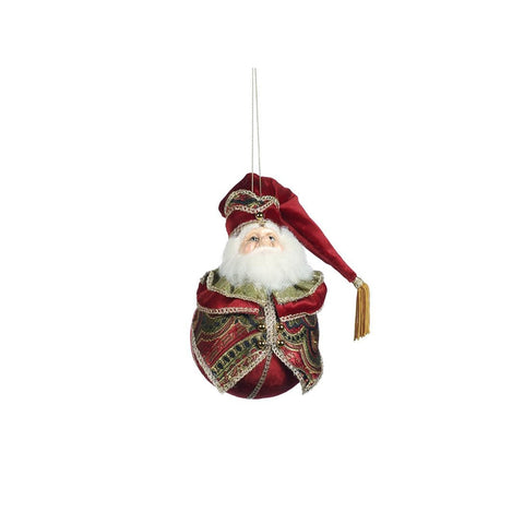 GOODWILL Babbo Natale pallina decoro natalizio da appendere resina rosso H21 cm
