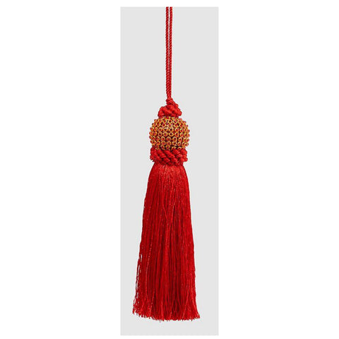 EDG Nappa in tessuto rosso con gioielli H15 cm 2 varianti (1pz)