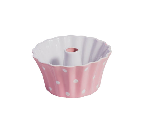 ISABELLE ROSE Stampo torta da forno in ceramica rosa a pois IR5803