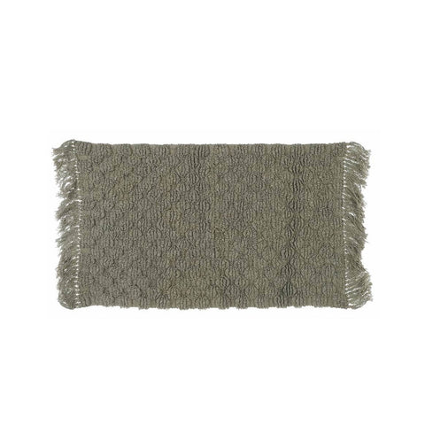 BLANC MARICLO' Tappeto bagno rettangolare con frange cotone 2 varianti 45x75 cm