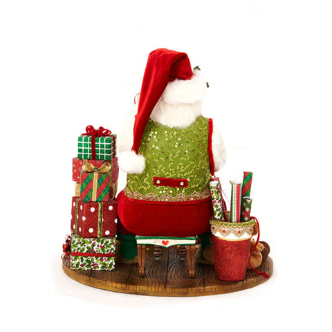 GOODWILL Statuetta natalizia Babbo natale con giocattoli in resina