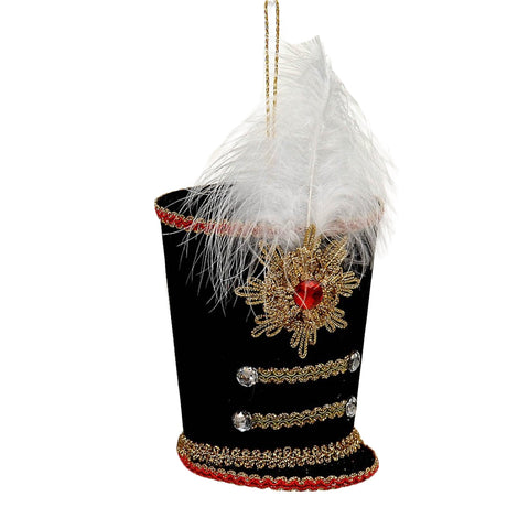 VETUR Decorazione natalizia cappello soldato da appendere nero 93652