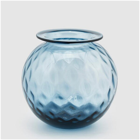 EDG - Enzo de Gasperi Vaso effetto martellato in vetro "Opium" D25xH24 cm