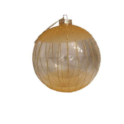 EDG Sfera Palla natalizia per albero di natale oro trasparente Ø11cm