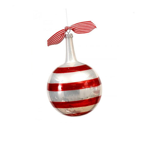 VETUR Pallina bianca e rossa per decorare il tuo albero di Natale 12 cm 95125