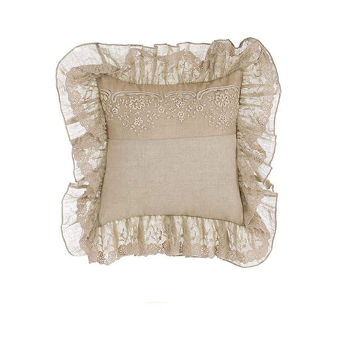 BLANC MARICLO' Cuscino beige per decorazione letto divano 45x45 cm a2933299bg