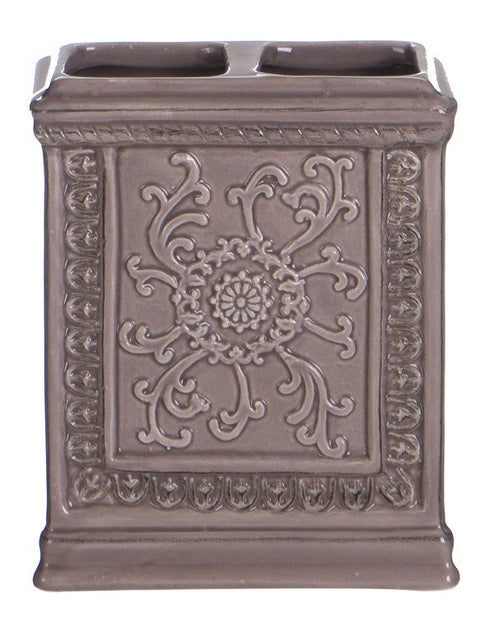 BLANC MARICLO’ Porta spazzolini in ceramica malva 8x6xH11.5 cm A27441