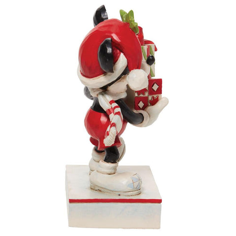 Enesco Statuina natalizia Topolino Mickey Mouse con regali Disney