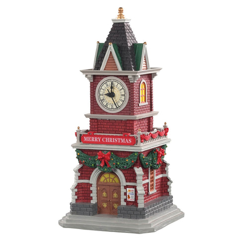 LEMAX Torre dell'orologio di Tannenbaum animato 14.5x14.5x30.2 cm