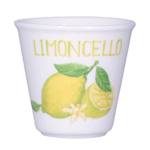 LA PORCELLANA BIANCA Set sei bicchieri per limoncello in porcellana H5.5cm P012715LIM