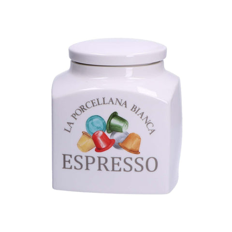 LA PORCELLANA BIANCA Barattolo per caffè espresso H 16 cm 1.8 L P0126180ED