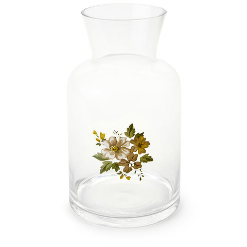 NUVOLE DI STOFFA Vaso per fiori decoro Shabby Chic in vetro Clarissa 15x26.5 cm