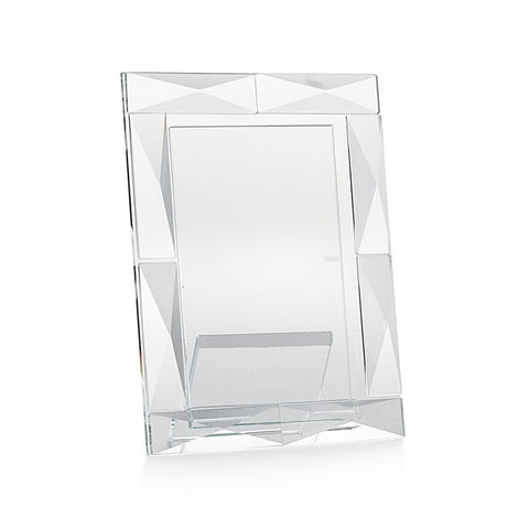 EMO' ITALIA Cornice rettangolare GHIACCIO porta foto in cristallo 28x22x6,5 cm