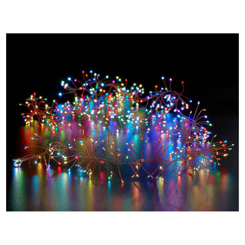 EDG Luci natalizie 300 micro led multieffetti multicolore cavo 5 metri