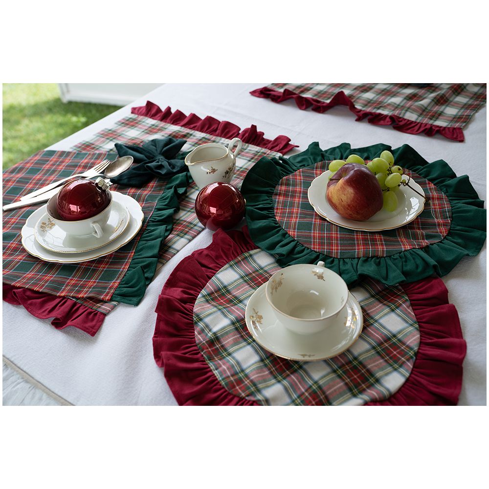 L'Atelier 17 Set 2 tovagliette Tartan chic con fiocco 2 varianti (2p –  Angelica Home Stabia