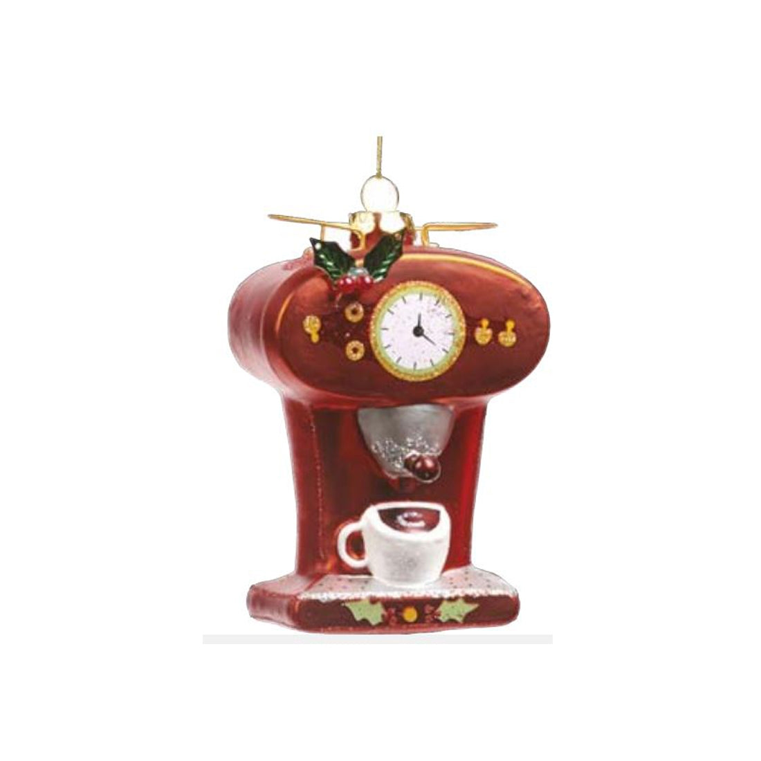 GOODWILL Decoro natalizio caffè per albero di natale vetro rosso H15 c Angelica Home Stabia
