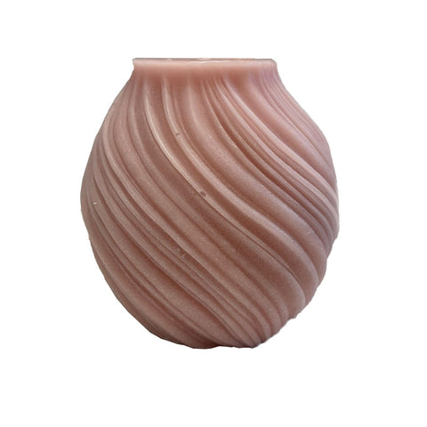 CERERIA PARMA Candela profumata a forma di vaso LINEE cipria Ø12 H16 cm 23255CIP