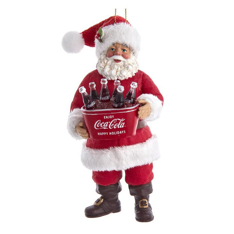 Kurt S. Adler Ciondolo Babbo Natale con cassa Coca cola H12,7 cm